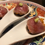 やきとり稲田 - 和牛のうに巻き