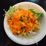 行徳ビリヤーニーハウス - サラダ。キンキンに冷えてるし、ドレッシングが美味いです