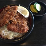 麺道楽 - ソースかつ丼（M）