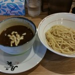 中華そば 月乃家 - カレーつけ麺ミニバターライス付き800円