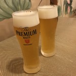 草家 - 草家(チョガ)(岡山県岡山市北区清輝橋)生ビール(中) 500円