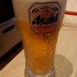 満月 - 生ビール(スーパードライ)550円