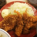 かつや - 全部乗せ (ロース ヒレ 海老フライ  から揚げ) 定食