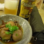 よってけふうちゃん - お通し（里芋とイカの煮付け）