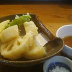 旬膳 ふる田 - 天ぷら レンコン 1個350円 2018年09月