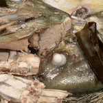 うを徳 - 2018.9 宿毛シマアジ3.2キロ アラ煮 自家製ポン酢