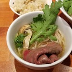 麺屋 六感堂 - 松茸つけ蕎麦（炙り牛添え）