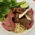 麺屋 六感堂 - 松茸つけ蕎麦（炙り牛添え）