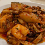 夜市的 点心酒場 好 - （撮影 20180916）ケチャップを使っていない「えびチリ」…ピリ辛で美味しかった。