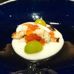 Nozawa - 対馬産穴子、2日漬けイクラ、新銀杏　ユリネのクリームチーズ