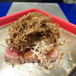 野嵯和 - ボストン本鮪の胡麻油焼き　カダイフ、トリュフ、山葵醤油