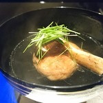 野嵯和 - 渡り蟹ひろうす、松茸の汁物