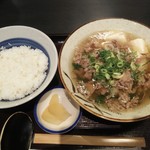 千とせ - 肉吸い（豆腐入り） と  ごはん（小）