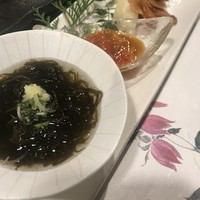 秀徳 2号店 - 珍味三種（もずく、ばくらい、生からすみ）