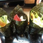 寿司ふく仙 - 手巻き寿司が３個