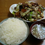 大衆中華 宝来 - C定食　ブタ肉キャベツみそ炒め