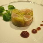 Le FAVORI - 鶏ワサと焼きナスのテリーヌ　無花果のヴィネグレット