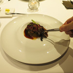 Le FAVORI - ウナギのブレゼ ポワヴラードソース
      　フォワグラ　無花果　賀茂茄子オランダ煮　フランス産茸