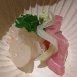 銀座 しのはら - お造り（伊勢海老、マグロ）