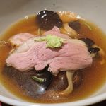 銀座 しのはら - 合鴨とキノコの鍋
