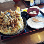 銚子かへいや 海鮮お食事処 - ミニかき揚げ丼（ざる蕎麦付き1400円）