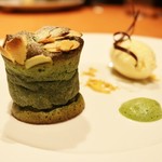 THE HIRAMATSU HOTELS&RESORTS - 抹茶～千世木ノ昔～の温かいビスキュイ　芳醇なグラスヴァニーユ