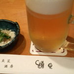 樽見 - 突き出しのヤマイモ梅和え