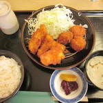Soba Koubou Gen - ホタテとイカフライ定食
