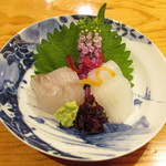 玄斎 - 天然のヒラメ・剣先イカのお造り