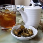 玉蘭 - 紹興酒&お通し。