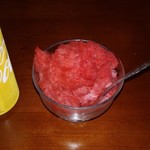 なごみ - フルーツまるごとfuwafuwaかき氷（ストロベリー）とコーラ（ロング缶）と