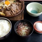 金浦温泉 学校の栖 - 「由利牛すき焼き定食」
