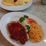 大手橋食堂 - ポークチャップとオムライス