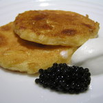 レストラン メルキュール - ジャガイモのクレープ　キャビア添え