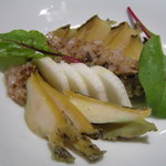レストラン メルキュール - あわび鮑と長芋　フランボワーズ・ヴィネグレット