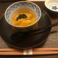 蓮 三四七 - 雲丹とキャビアの茶碗蒸し