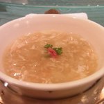 中国料理 翆陽 - 蟹肉入りふかひれスープ