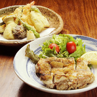 知床鶏の岩塩焼き