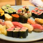 楽座 - 特上握りと巻き物ドーン(((o(*ﾟ▽ﾟ*)o)))