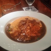 グリル満天星 麻布十番 新宿店 - [料理] オムレツライスカレー プレート全景♪ｗ
