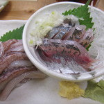 げそ刺し＆アジの叩き