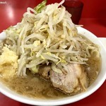 ラーメン二郎 - 再訪問 2018/9 小ラーメン+たまねぎ 「ニンニク」(800円)