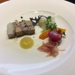 五山望 - 里芋とフォアグラ、野菜のピクルス
