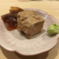 鮨 あらい - 鮟肝、西瓜の奈良漬け