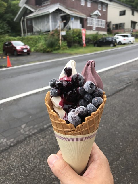 ブルーベリー園まつき 黒姫 アイスクリーム 食べログ
