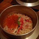 海鮮釜居酒 花火 - ずわい蟹とイクラのまぶし釜飯