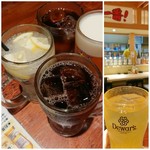 Zangi Ichiban - ちょい飲みセット　980円+税　のドリンク2杯（紅茶（アールグレイ）/強炭酸Ｄハイ夕張メロンのアルコール抜き[特注でメニューに無し]