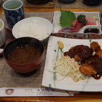 Ueda ya - 1350円の選べるメイン＋茶わん蒸し＋お造り