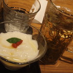 粥餐庁 - 3分ほど蒸らしたら葉っぱ開く　