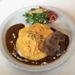 93000341 - 贅沢 神戸牛 ふわふわオムカレー、ライス大盛り